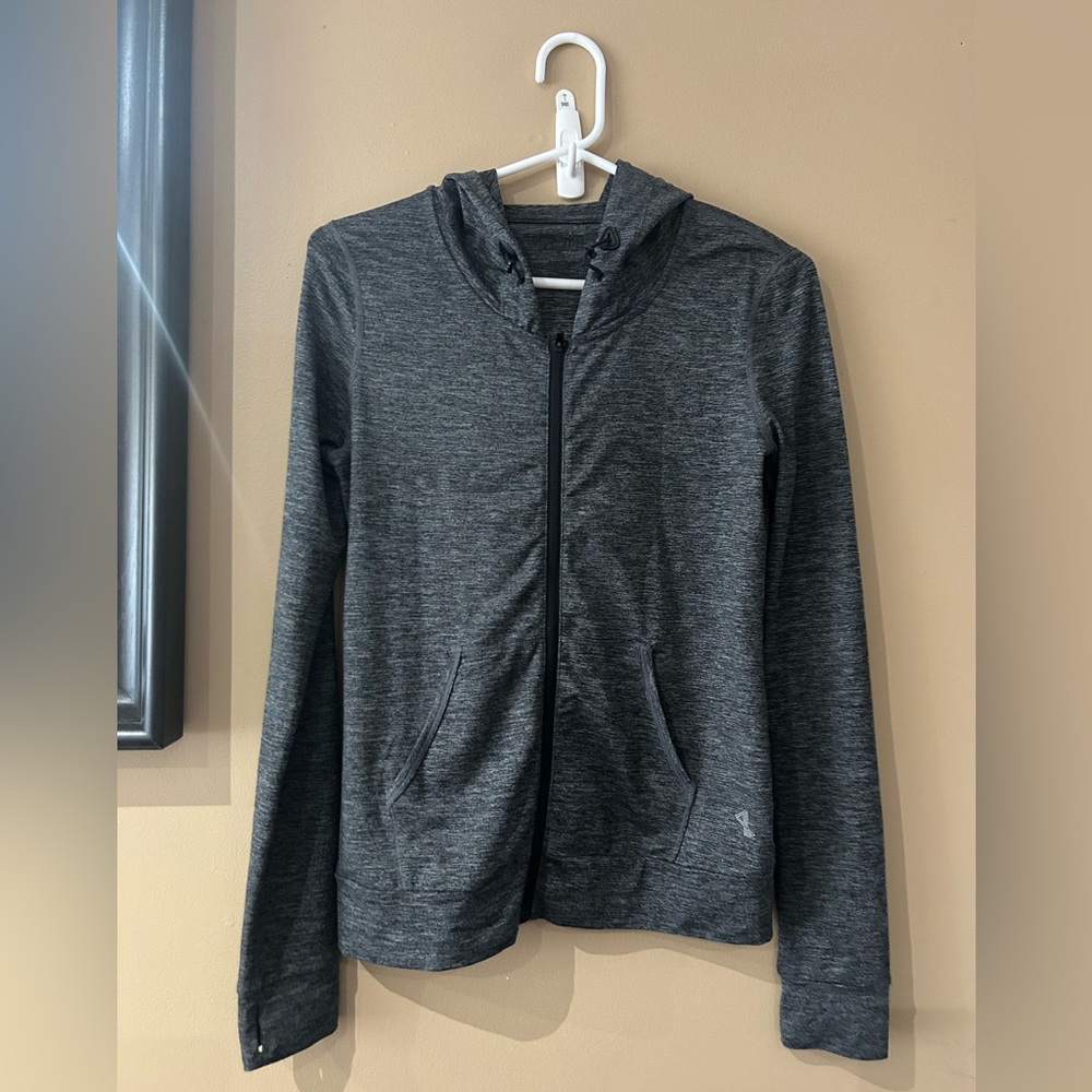 Gray Zip-Up Hoodie size Small